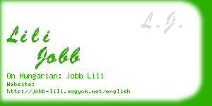 lili jobb business card